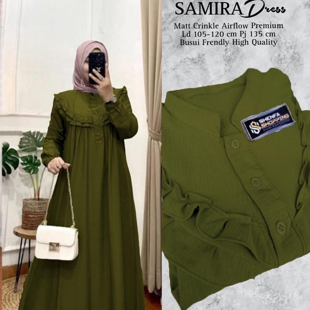 Gratong Gamis Jumbo Ld 120 Bahan Adem - Gamis Crinkle Airflow Premium