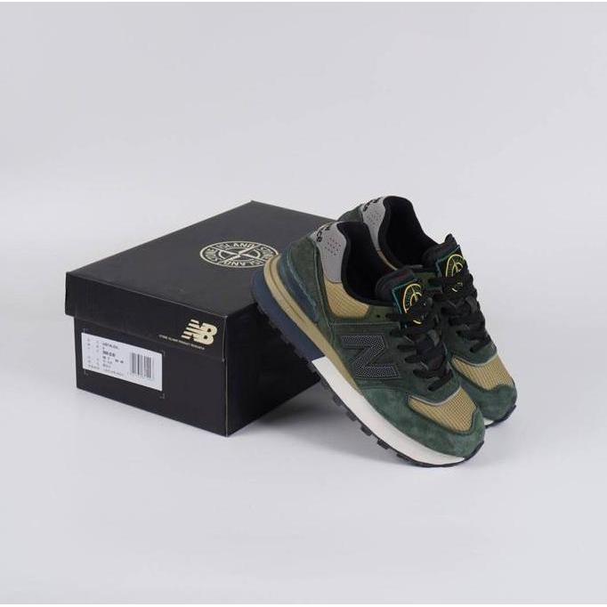Sepatu Nb 574 Legacy Stone Island Dark Green