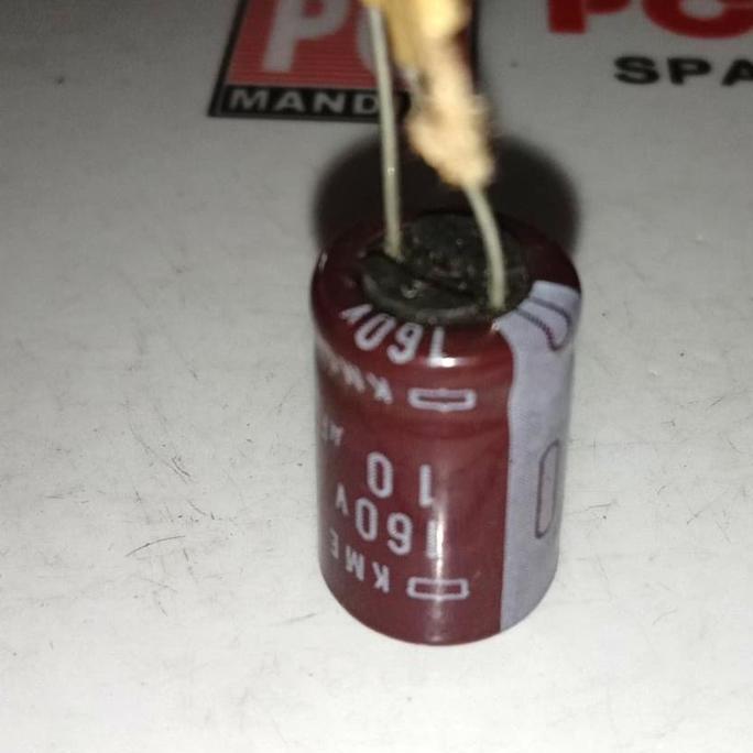 10UF 160V 10 UF 160 V 10.160V 10,160V CAPACITOR ELKO KAPASITOR POLAR D'90