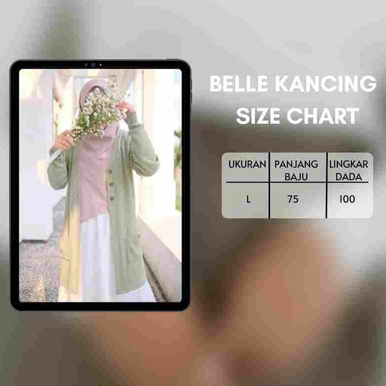 Tahan Lama Cardigan Belle Kancing / Cardigan Oversize / Cardigan Rajut Long Belle / Cardy Long Kanci