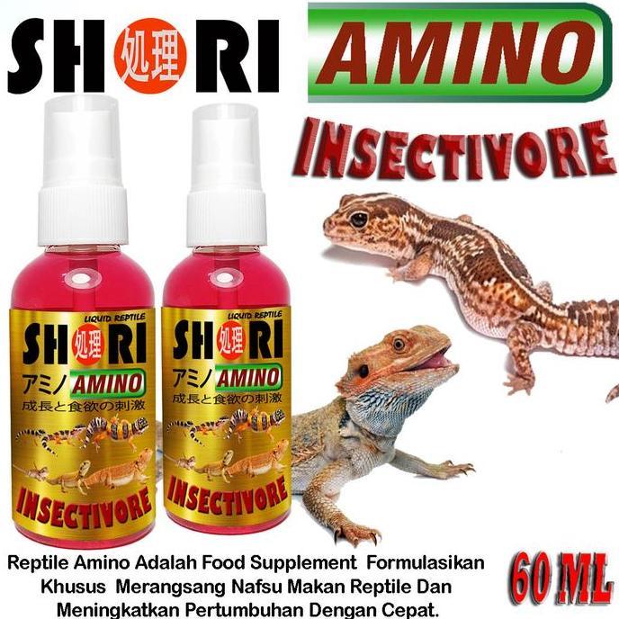 SHORI AMINO INSECTIVORE VITAMIN OBAT PENAMBAH NAFSU MAKAN GECKO BD BEARDED DRAGON SALVA VARANUS PERA