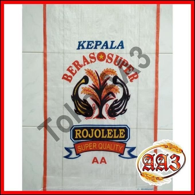 tokokarungaa3 Karung beras transparan merek Rojolele Super 10kg (Per 10 lembar)