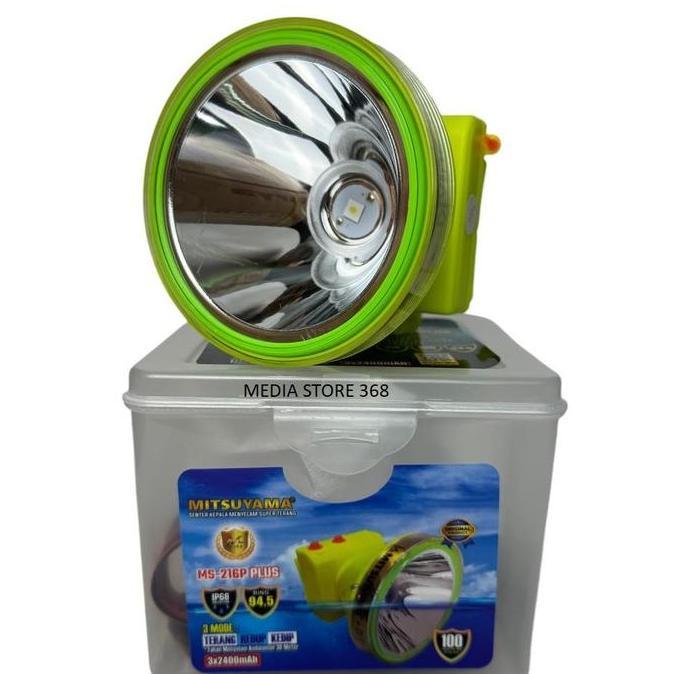 Zaito- Senter Kepala Selam Led 100W Mitsuyama Ms-216P Plus - Cahaya Terang - Jarak Jauh -