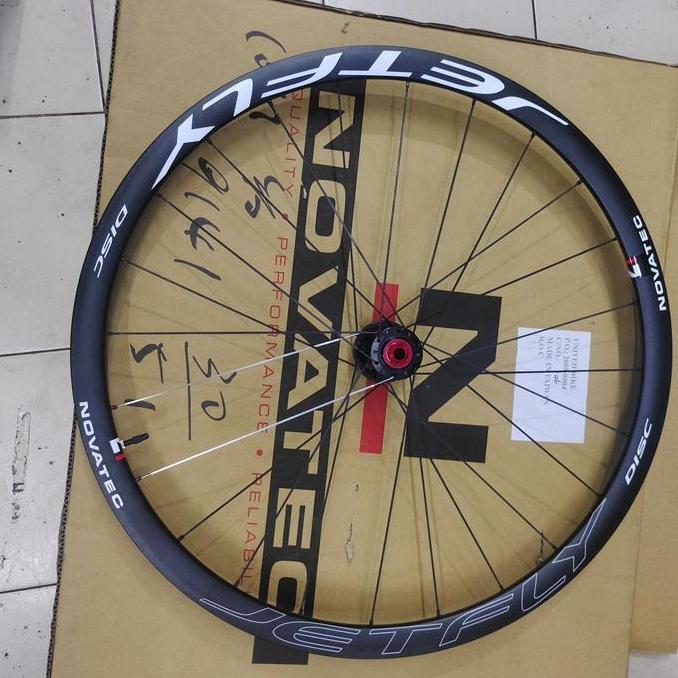 WHEELSET 700c NOVATEC JETFLY Disc Brake Thru Axle TA 12 x 100 Dan 12 x 142 ALLOY Velg Set Novatec Je