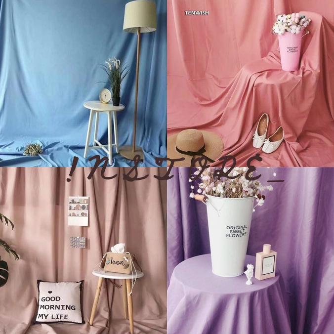 Kain Polos Background Backdrop Foto Studio Aesthetic Pernikahan