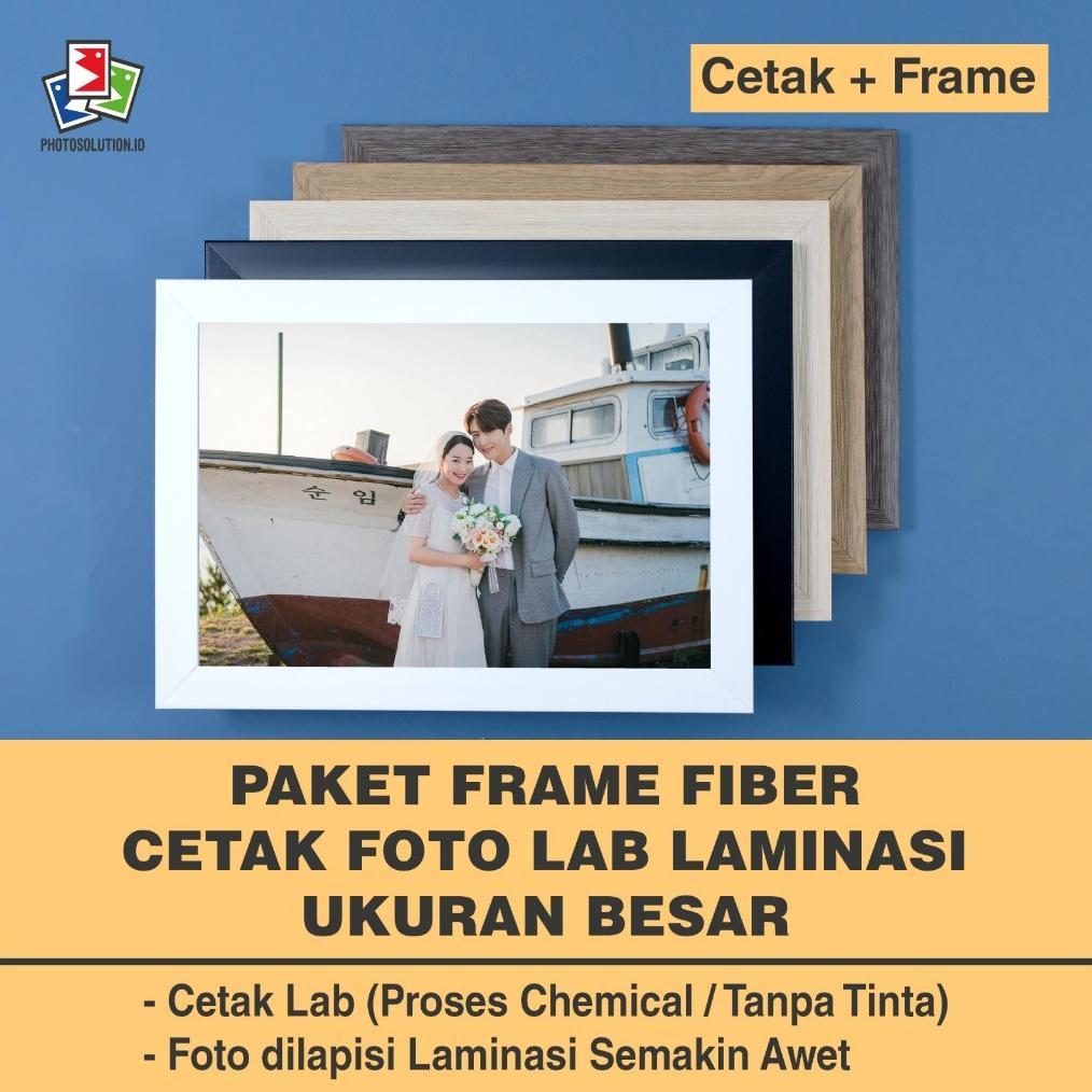 Paket Cetak Laminasi Frame Foto Minimalis Fiber - PHOTOSOLUTION - 16R 40x50 / 16RP 40x60 / 20R 50x60
