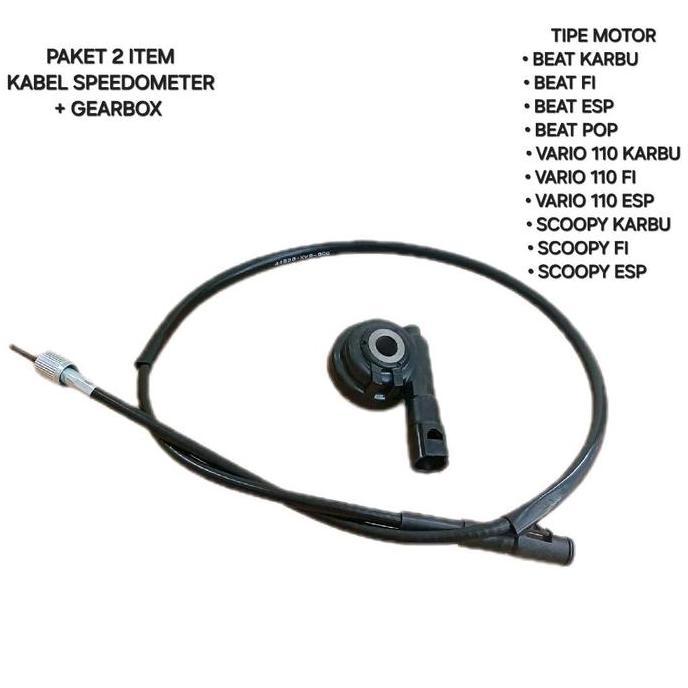 Kabel Speedometer + Gear Box  Speedometer Beat Karbu Beat Fi Scoopy Spacy Vario 110 Karbu KVB (POLOS