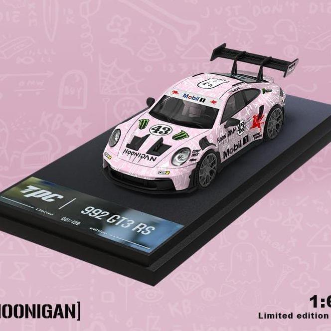 TPC PORSCHE 992 GT3 RS + VW VOLKSWAGEN BUS T1 VAN + TRAILER - PORSCHE 992 GT3 RS HOONIGAN - VOLKSWAG