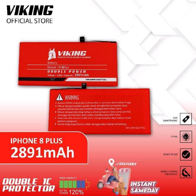 VIKING Baterai for Iphone 8 Plus Double Power