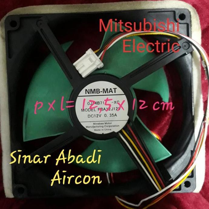 Fan Motor Kulkas Mitsubishi electric DC 12 V 4 kabel