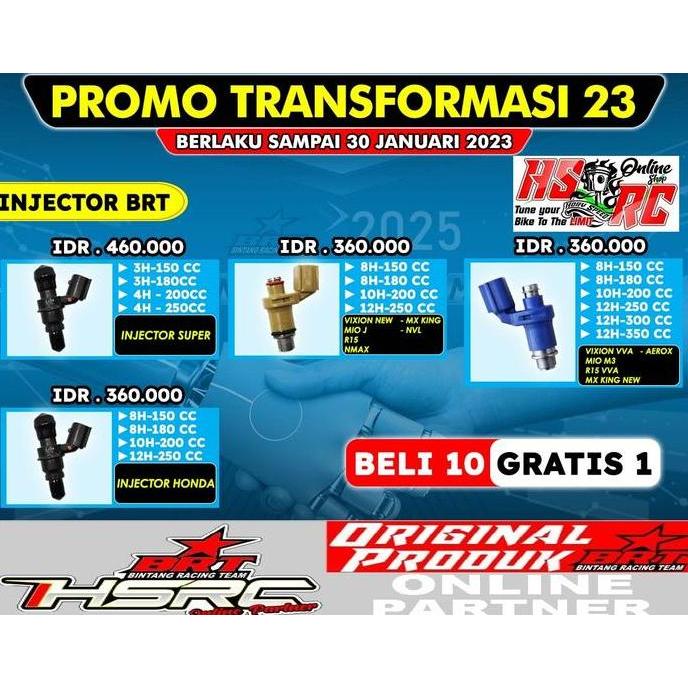 INJECTOR RACING BRT SCOOPY FI ESP BEAT INJEKSI INJECTOR VARIO 125 150