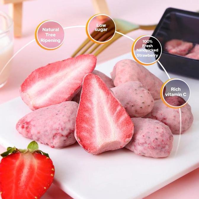 Yummy [ HALAL ] Tyl Ursnack Freeze Dried Fruit / Snack Durian Vacum / Strawberry Beku / Snack Buah K