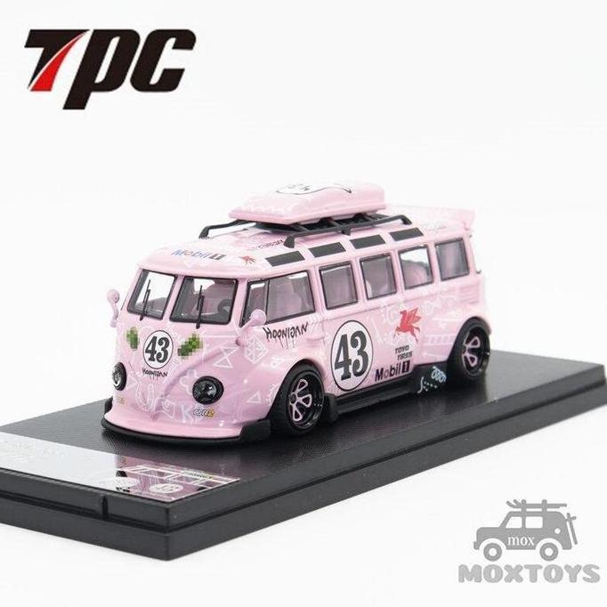 TPC 1/64 VW T1 VAN KOMBI #43 HOONIGAN PINK DIECAST VOLKSWAGEN AS2123