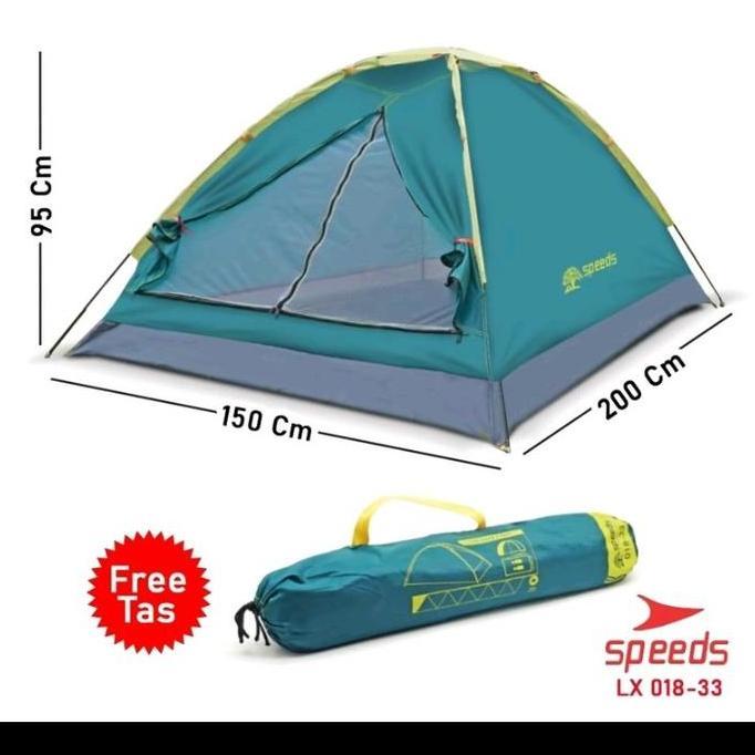 SPEEDS TENDA CAMPING TENDA GUNUNG 2-3 ORANG TENDA MANUAL Outdoor Parasut Hujan