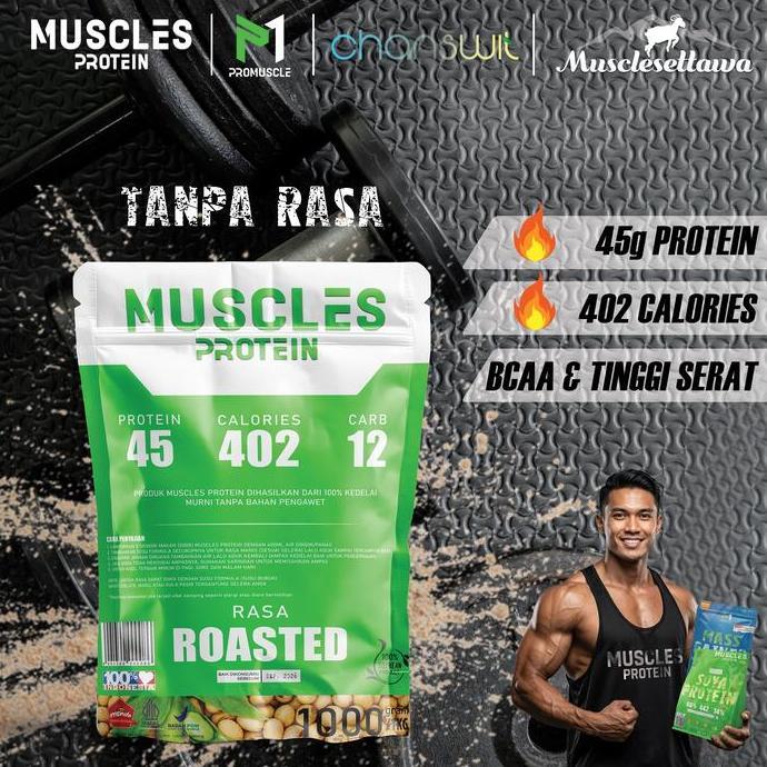 Muscles Protein Bubuk Kedelai Murni 1Kg Roasted