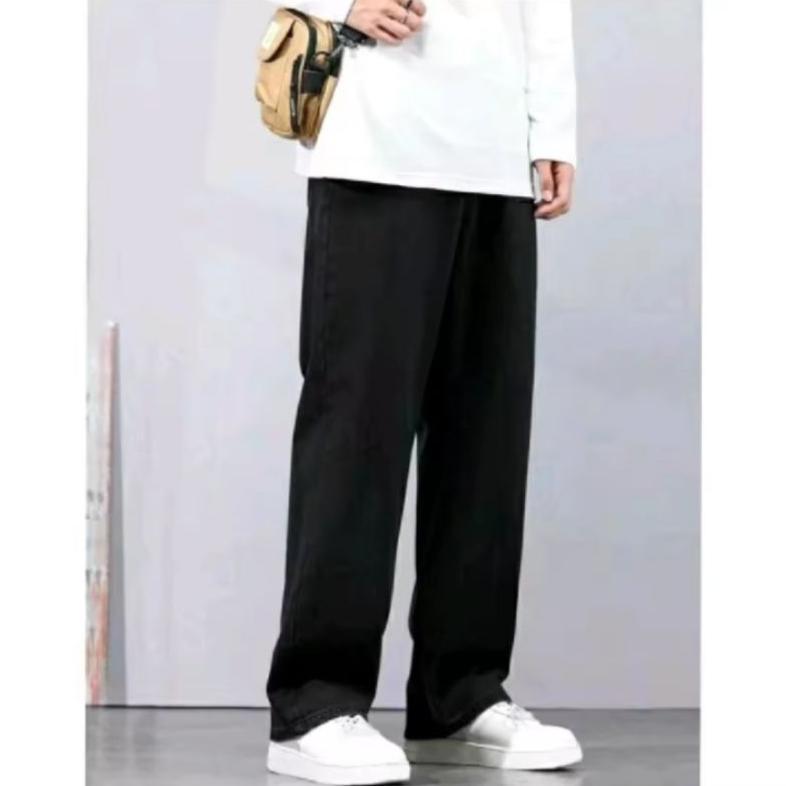MURAH CELANA JEANS PANJANG PRIA KOREA STYLE CELANA JEANS PANJANG GOMBRANG CELANA KULOT PRIA LONGGAR