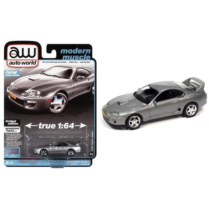 AWSP125-24-B AUTO WORLD 1993 TOYOTA SUPRA SILVER DIECAST AUTOWORLD AS2123