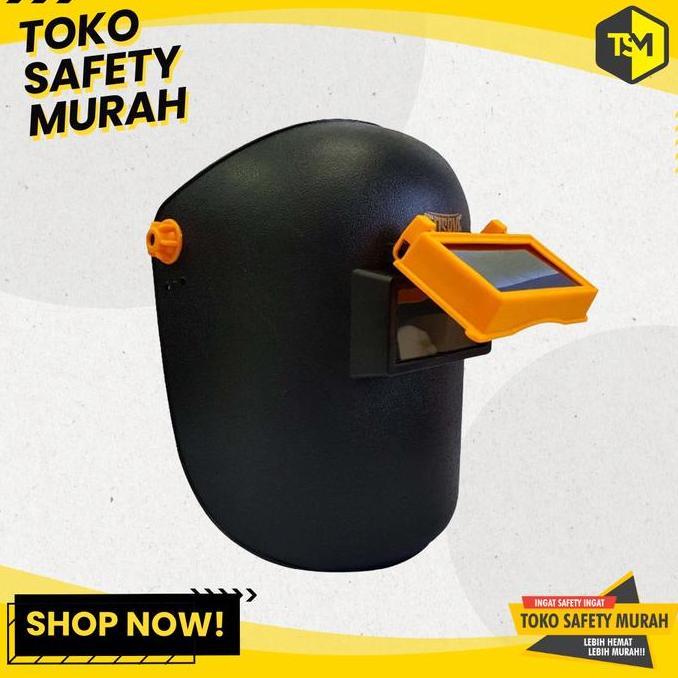 Penutup Muka Wajah Helm Las Topeng Las Plastik Tebal Alat Las Tukang