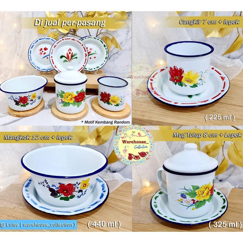 CANGKIR SENG+LEPEK/ MUG SENG+LEPEK/ MANGKOK SENG+LEPEK JADUL ENAMEL/ HRG-SET SESUAI VARIASI