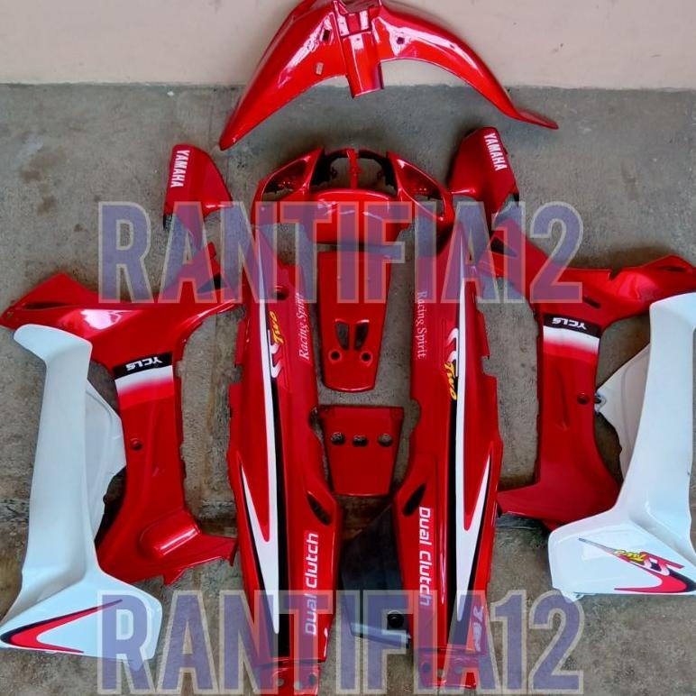 NEW cover bodi halus full set bodi motor Yamaha Fizr fizr SS TWO merah marun [terbaik][terlaris]
