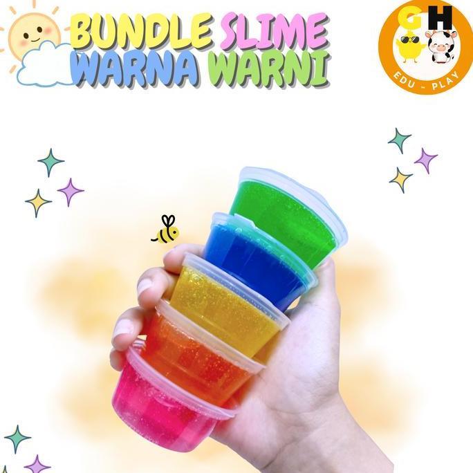 GHEduplay Paket Slime isi 5 pcs Tofu Nutrijell Jelly Slime original Squishy Toys fluffy slimes benin