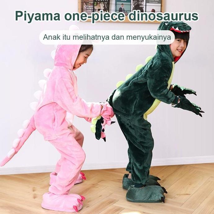 Baju Kostum Onesie Kigurumi Piyama Karakter Pakaian Dinosaurus Anak-anak