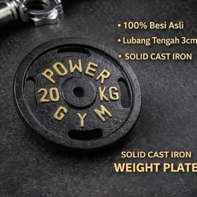 Plate Dumbell 20Kg Beban Barbel Besi Asli