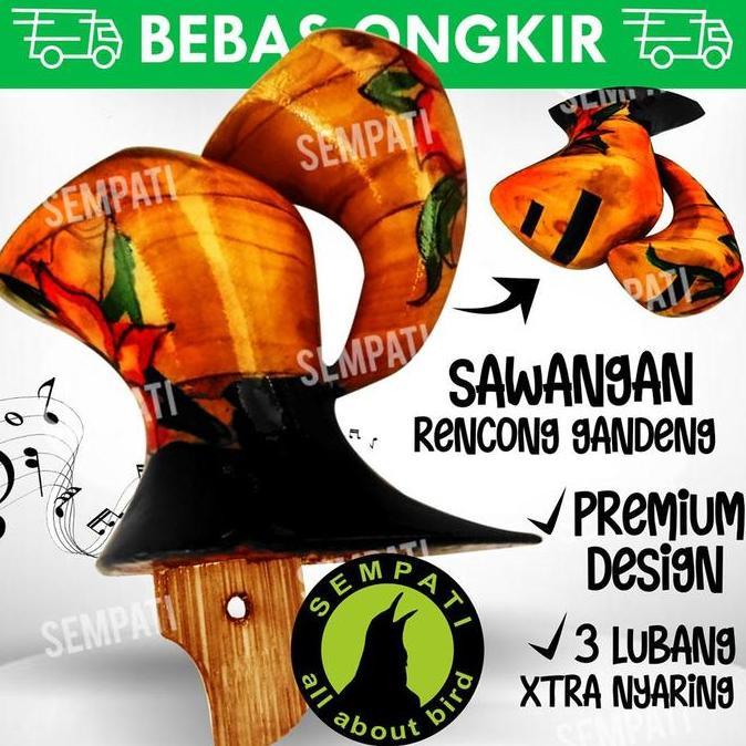 SEMPATI SAWANGAN GANDENG RENCONG PUTU 3 LUBANG MAINAN HATONG HOTANG PELUIT PLUIT SUARA NYARING MELEN