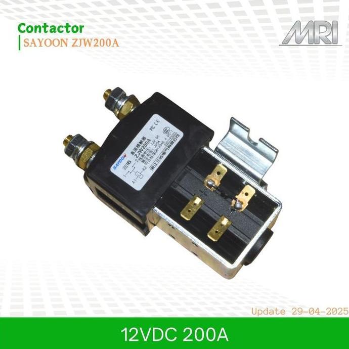 KONTAKTOR DC 12V 200A MODEL ZJW200A - SAYOON MOBIL LISTRIK
