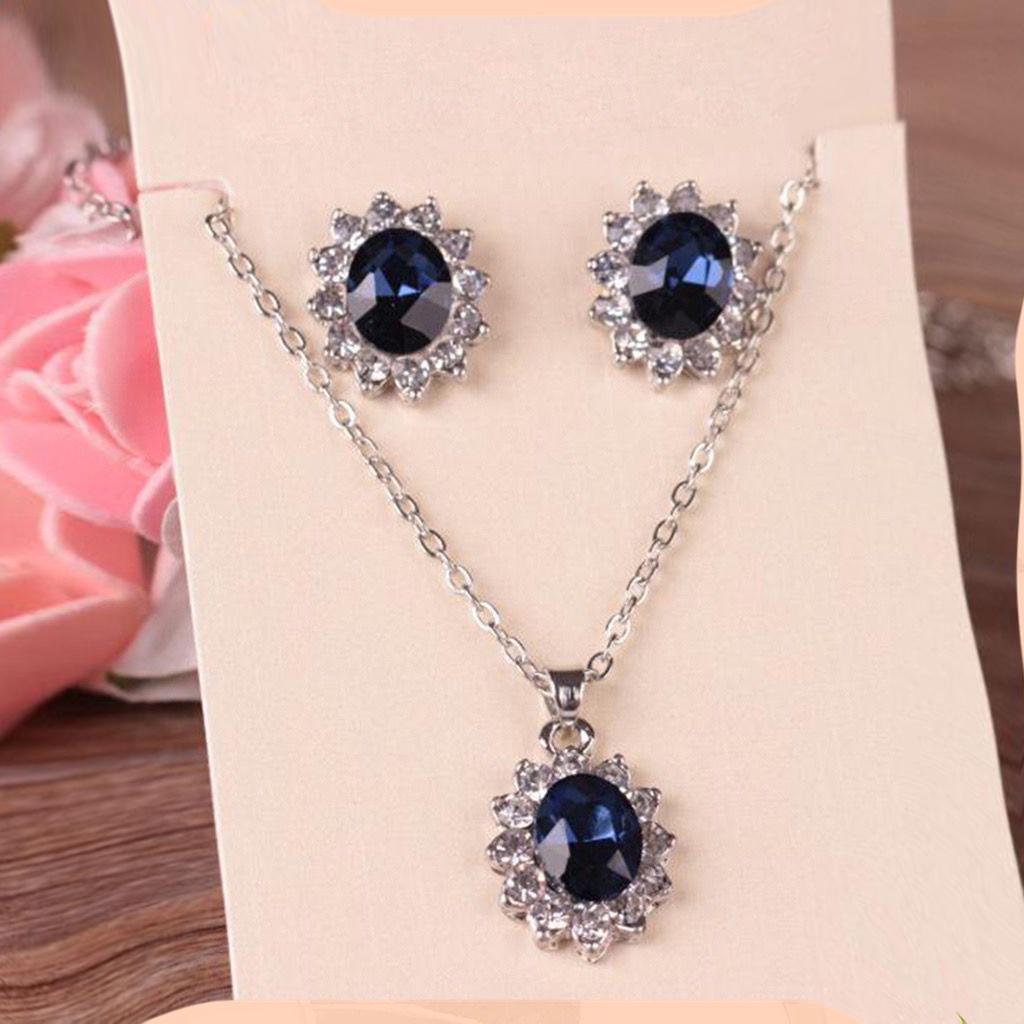 Perhiasan Set Kalung Dan Anting Perhiasan Pesta