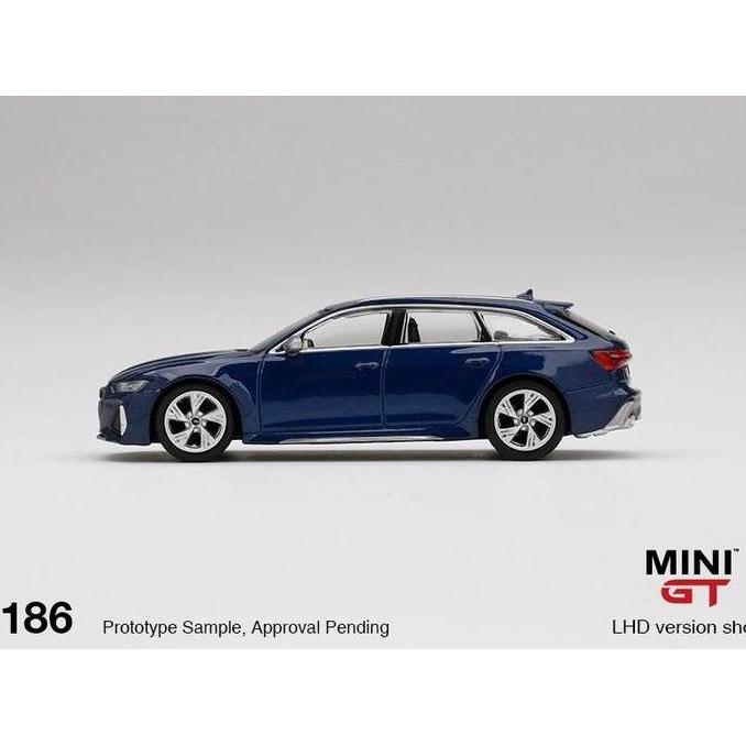 noelcuan.id / MiniGT 186 - Audi RS 6 Avant Navarra Blue Metallic Diecast Mobil Diskon