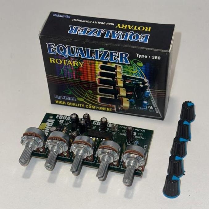 KIT EQUALIZER EQUALISER POTENSIO PUTAR 5 CH CHANNEL  MONO LA3600 LA 3600 LOW LOWMID MID MIDHIGH HIGH
