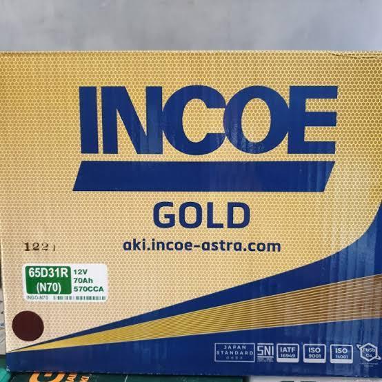 Aki/Accu Mobil N70 Incoe Gold (70Ah) Original Dan Terpercaya