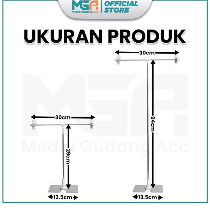 Gotogo- Tripod Banner T Meja / Stand Banner Display Meja / Standing Poster Jepit