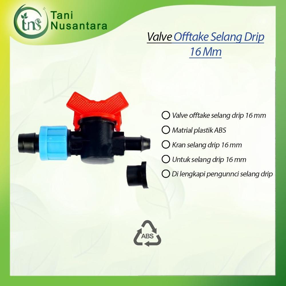 Valve Offtake Karet Selang Drip Selang Irigasi 16Mm Hidroponik