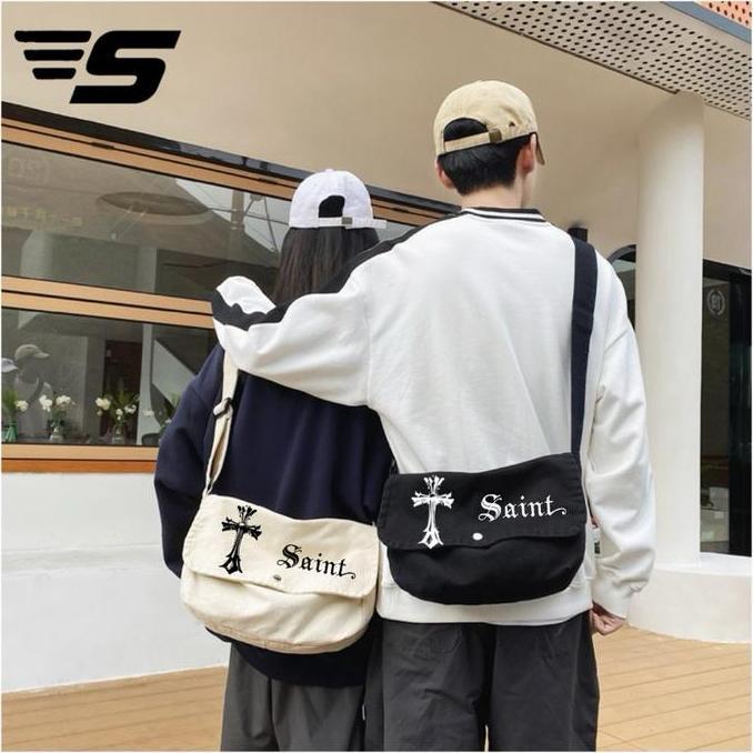 lukas.pablo - sserapim - classic saint / tas selempang pria sekolah canvas skena kalcer y2k slingbag