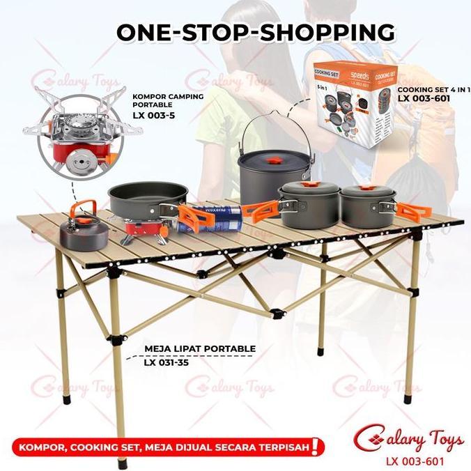 SPEEDS Alat Masak SET  Mini Camping  Hiking Cookware Portable Tas Cooking Kompor Panci Sendok Mangko