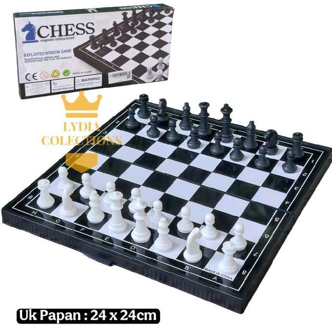 Catur Magnetik Papan Catur Lipat Chess Set Board Game PM