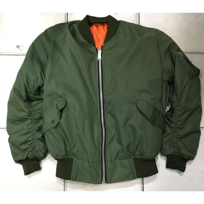 Jaket Bomber Hijau army - Jaket Bomber - Bomber Jacket GS