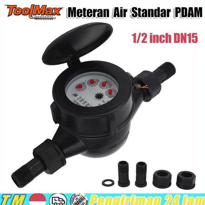 gandisoress - meteran air bodi besi standar pdam original sni tamper meteran air jarum pdam 1/2" met