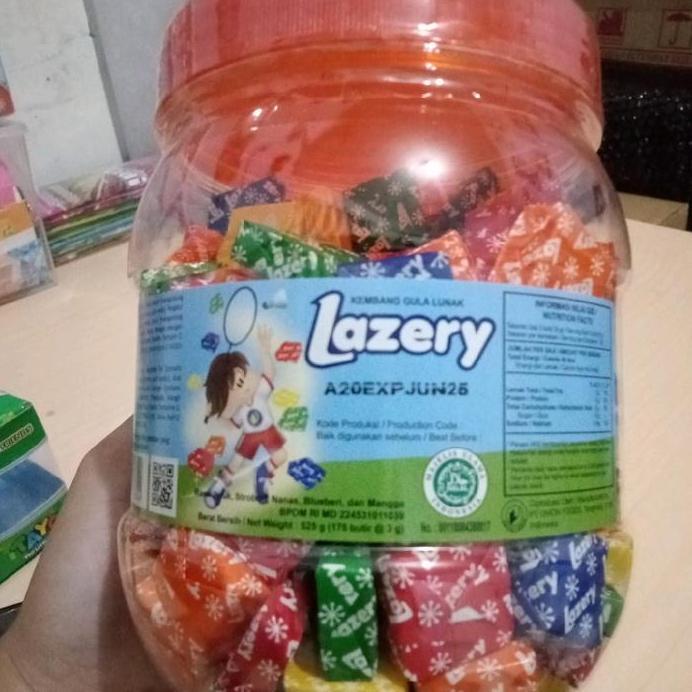 Lazery toples isi 175 pcs - permen sugus Lazzery Kotak candy Food Makanan Manis - Makanan Permen Lun