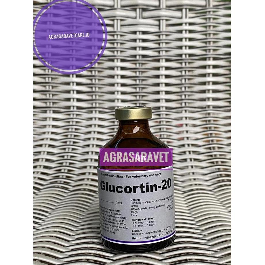 GLUCORTIN 20 50 ml antipiretik analgesik hewan dexmthsn