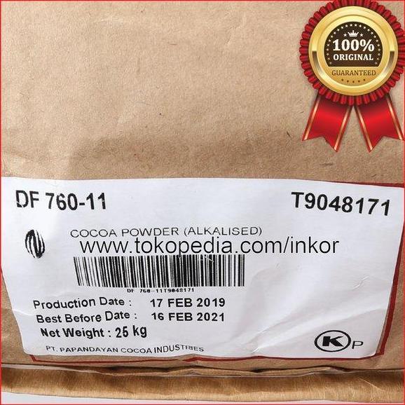 COKLAT BUBUK DELFI DF760 COCOA POWDER 25KG | 100% ASLI