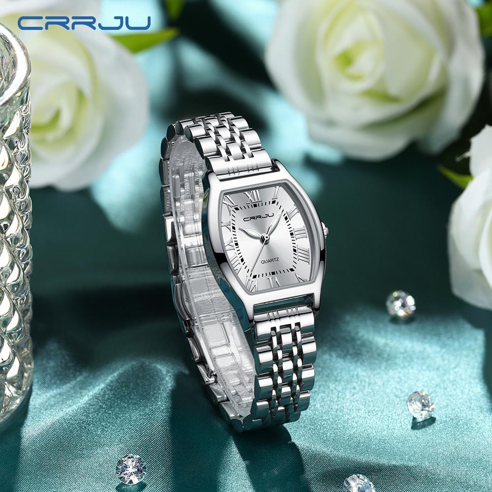 Crrju Jam Tangan Wanita Elegan Terbaru 2023 Anti Air Rantai Kado Buat Pacar Cewek 5013
