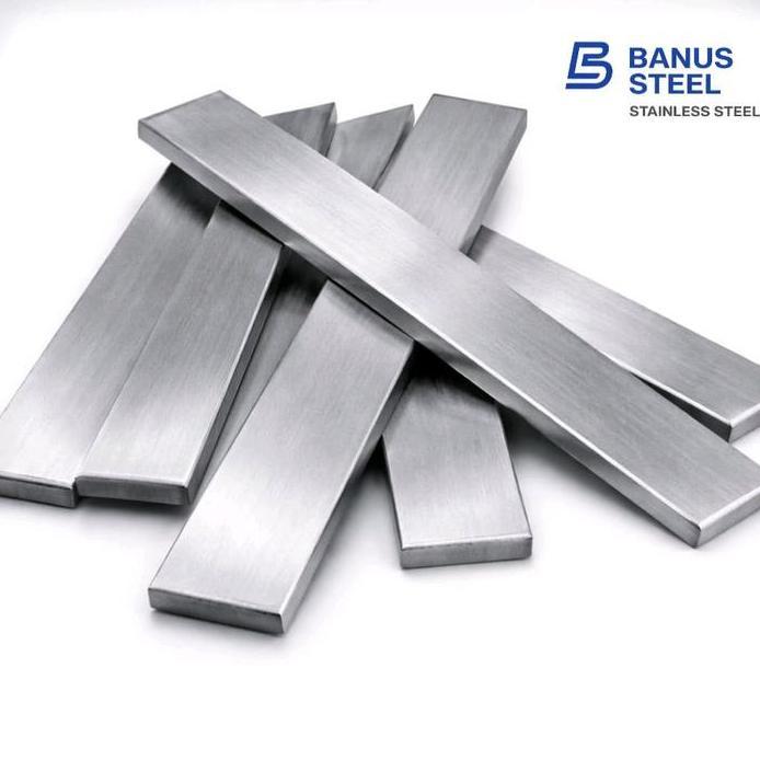 Strip stainless tebal 8 mm x 60 mm x 1 meter plat strip stainless 201
