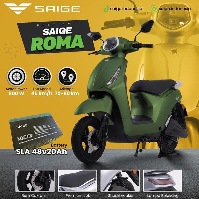 Terlaris Sepeda Listrik Roda 2 | Saige Roma New