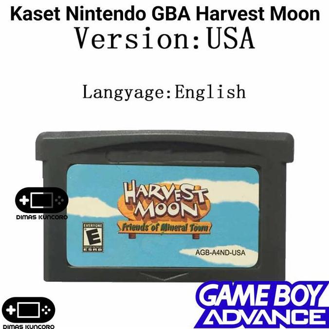 Kaset Nintendo GBA Harvest Moon gameboy advance gba sp micro ds lite fat