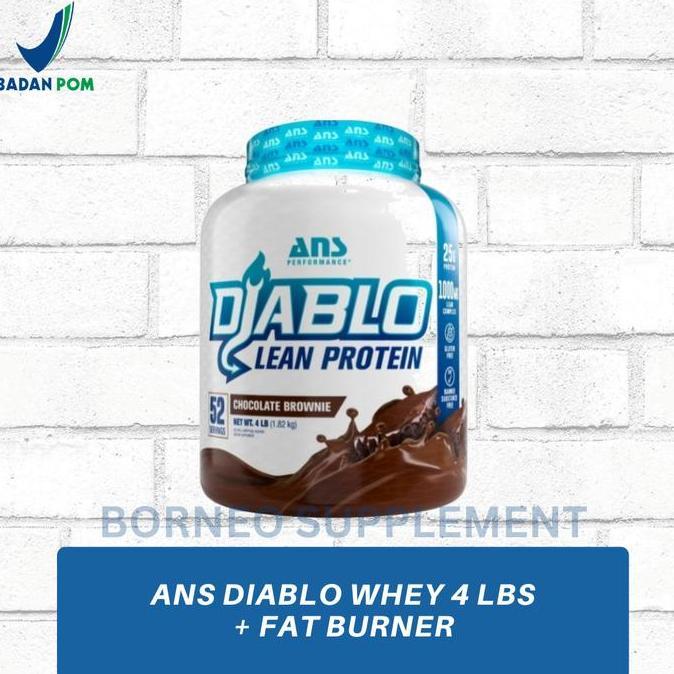 Ans Diablo Protein 4Lbs Whey Protein + Fat Lose Bpom