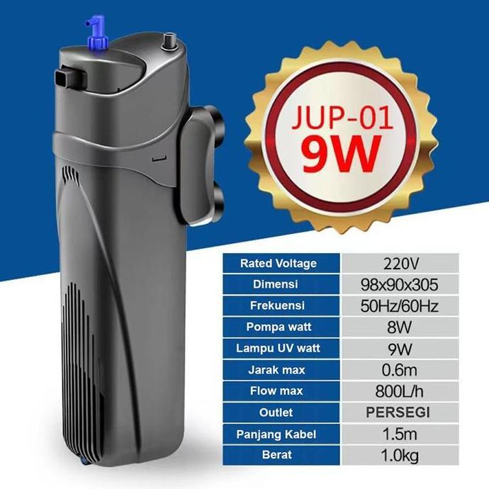 Acquario- Sunsun Jup 01 Pompa Filter Uv Aquarium Lampu Uv Aquarium Internal Filter Filter 3 In 1