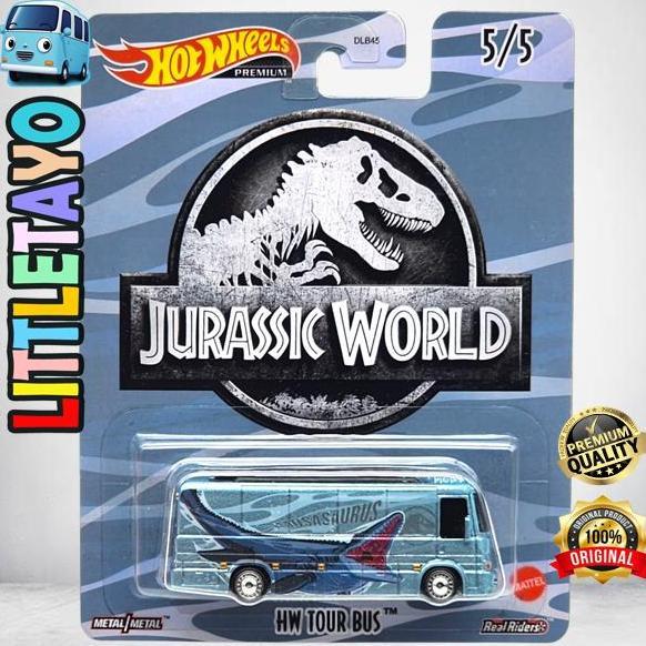 HOTWHEELS JURASSIC WORLD HW TOUR BUS - PARK MOSASAURUS DINOSAURUS
